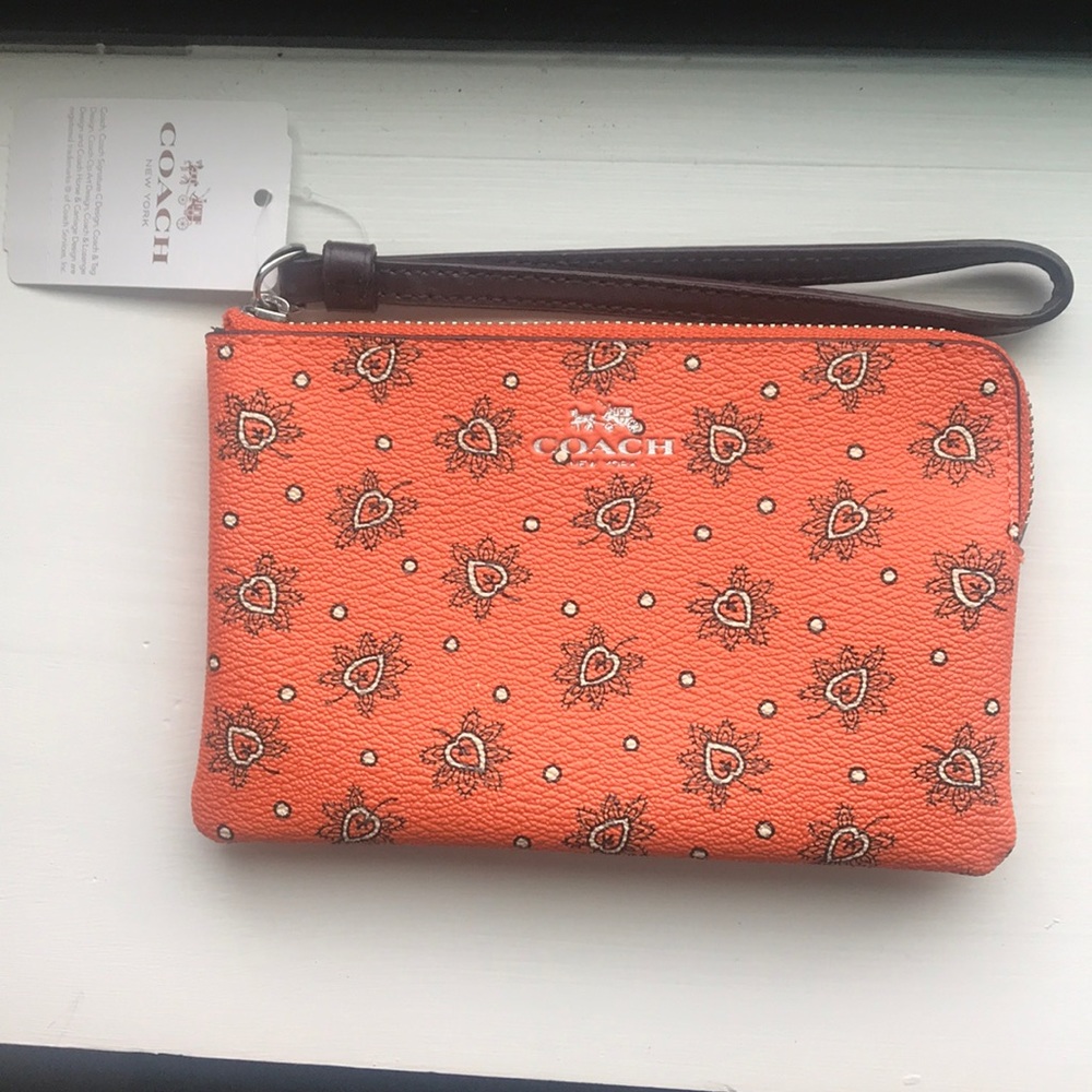 Paisley Coach Wristlet - NWT